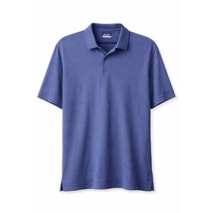 Ben Hogan Performance Mens 2XL Blue Textured Short Sleeve Polo Shirt